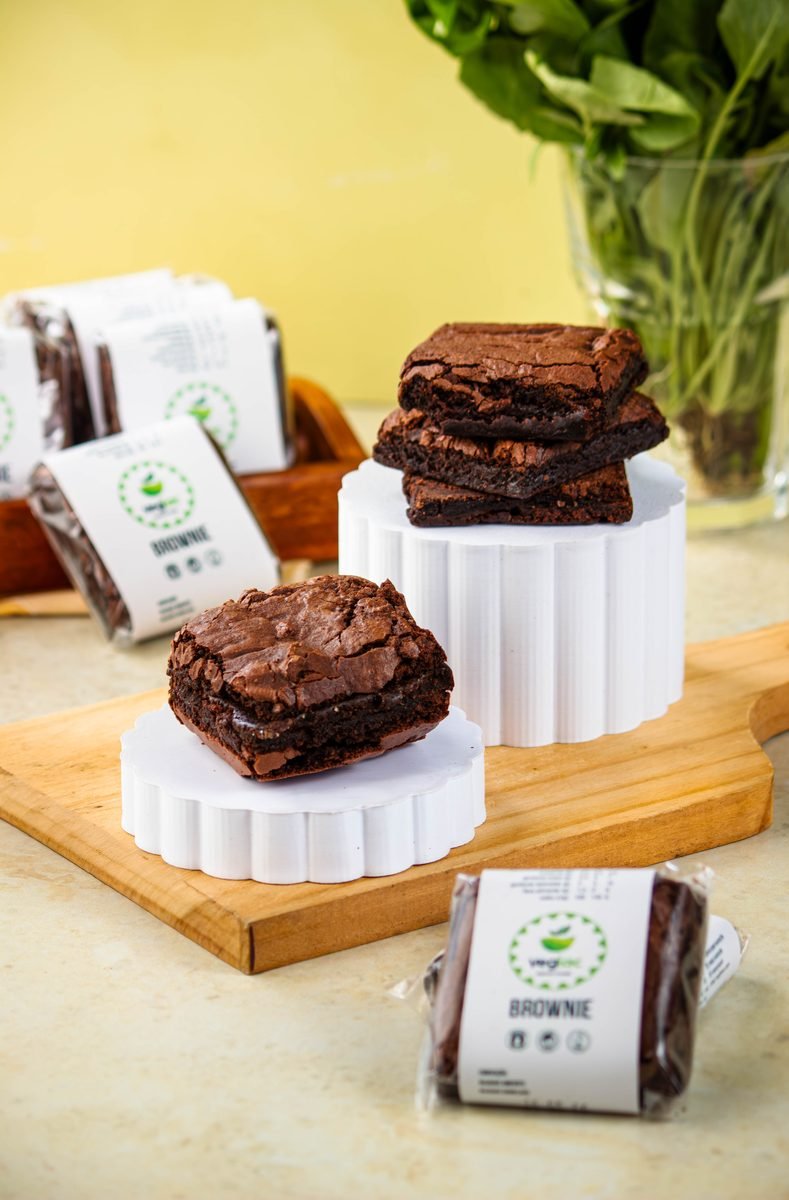 Brownies Veglac embalados prontos para revenda